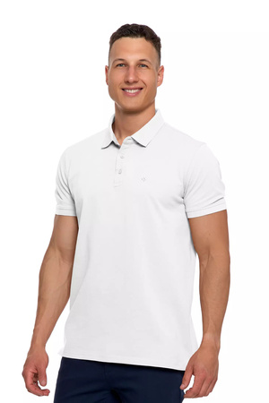 Elegancka Polówka Polo Męskie Koszulka T-Shirt z Krótkim Rękawem MORAJ 