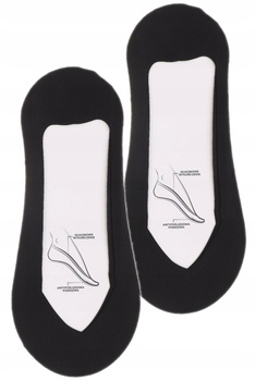 Stopki Niskie Skarpetki Balerinki Laserowo Cięte Czarne MORAJ 1 PARA