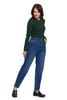 SPODNIE MOM FIT JEANSOWE DAMSKIE WYSOKI STAN LUŹNE MODNE JEANSY MORAJ