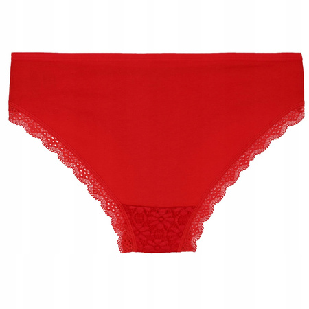 Figi Damskie Bikini Majtki Bawełniane Koronka Wygodne Modne 4-pak MORAJ 