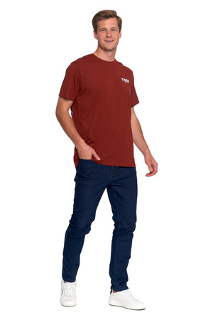 T-SHIRT MĘSKI Z KRÓTKIM RĘKAWEM KOSZULKA BLUZKA Z NADRUKIEM MODNA MORAJ