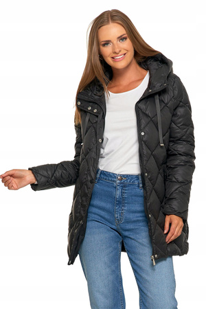 KURTKA DAMSKA PIKOWANA z Kapturem Przejściowa na Jesień Wiosnę MORAJ