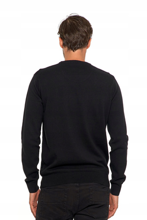 Elegancki SWETER MĘSKI Bawełniany z Okrągłym Dekoltem Ciepły MORAJ 