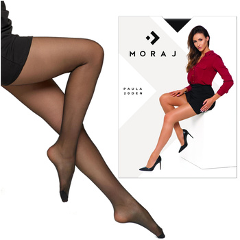 Gładkie RAJSTOPY DAMSKIE Ciemne NERO Cienkie Klasyczne 15/20DEN MORAJ