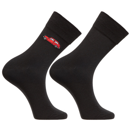 ETUI NA OKULARY + SKARPETY MĘSKIE 1-PAR CZARNE KLASYCZNE AUTO MORAJ