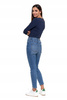 Spodnie Jeansowe Damskie Jeansy Skinny Wysoki Stan Wygodne MORAJ