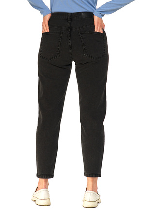 SPODNIE MOM FIT JEANSOWE DAMSKIE WYSOKI STAN LUŹNE MODNE JEANSY MORAJ