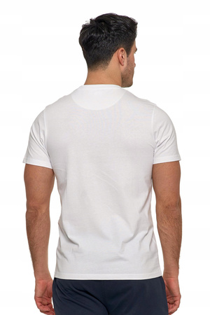 Koszulka Męska MORAJ T-Shirt na krótki Rękaw Biała z Nadrukiem Bawełna 