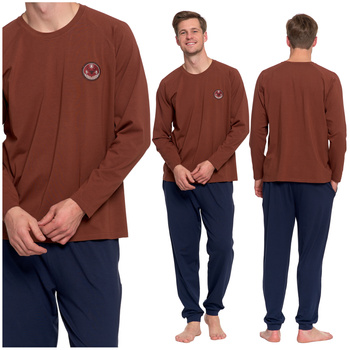 PIŻAMA MĘSKA DWUCZĘŚCIOWA DŁUGI RĘKAW I SPODNIE WYGODNA STYLOWA MORAJ