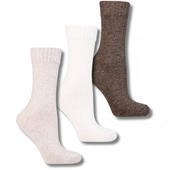 CIEPŁE SKARPETY DAMSKIE MORAJ SKARPETKI Z WEŁNĄ PASTELOWE KOLORY 3PAR