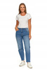 Spodnie Mom Fit Jeansowe Damskie z Wysokim Stanem Luźne Jeansy MORAJ 