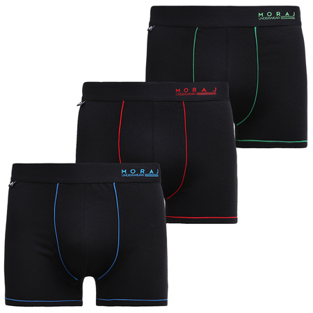 BOKSERKI MĘSKIE ZESTAW 3 SZT KLASYCZNE MORAJ MAJTKI DOPASOWANE WYGODNE