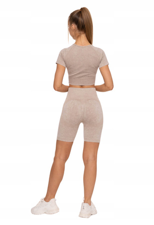 CROP-TOP DAMSKI z Krótkim Rękawem Stylowa Koszulka Sportowa MORAJ