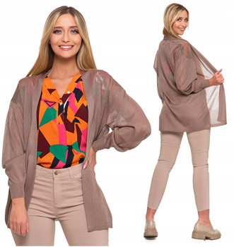 Cienki Sweter Damski Lekki Kardigan Elegancka Delikatna Narzutka MORAJ