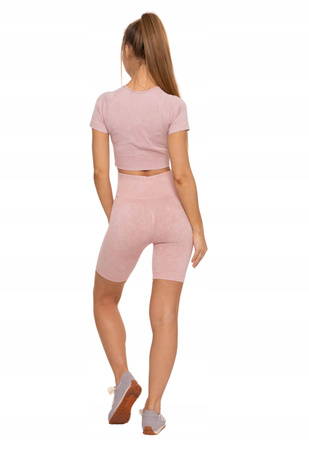 CROP-TOP DAMSKI z Krótkim Rękawem Stylowa Koszulka Sportowa MORAJ