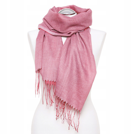 Szal Damski Duży Frędzle Gładki Dwustronny Modny Wiosenny Szalik MORAJ