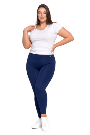 SPORTOWE LEGGINSY DAMSKIE WYSOKI STAN GŁADKIE KRYJĄCE MODELUJĄCE MORAJ