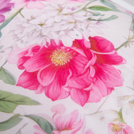 PODUSZKA W KWIATKI DEKORACYJNA ELEGANCKA NA DZIEŃ BABCI 40x40 MORAJ