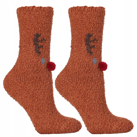 Ciepłe SKARPETY ŚWIĄTECZNE Renifery PREZENT NA ŚWIĘTA MORAJ 2-PAK