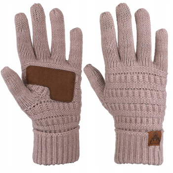 Rękawiczki Damskie Pięciopalczaste Ciepłe Sweterkowe na Chłodne Dni MORAJ