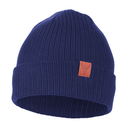 CZAPKA DAMSKA ZIMOWA PRĄŻKOWANA BEANIE NA CHŁODNE DNI MODNA NASZYWKA MORAJ