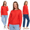 SWETER DAMSKI DZIANINOWY Z WISKOZY LUŹNY KRÓJ WYGODNY MODNY MORAJ
