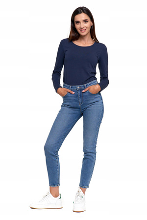 Spodnie Jeansowe Damskie Jeansy Skinny Wysoki Stan Wygodne MORAJ