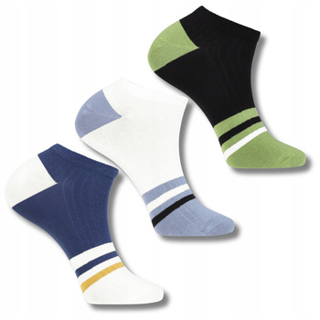 Skarpety Stopki MORAJ Niskie Skarpetki Męskie Klasyczne Kolorowe 3PAK