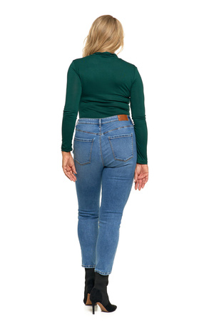 Spodnie Jeansowe Damskie Jeansy Skinny Wysoki Stan Wygodne MORAJ