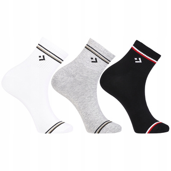 Skarpetki Męskie Za Kostkę 3/4 Prążkowany Ściągacz MORAJ 3-pary