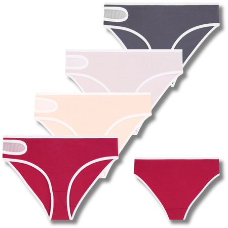 MAJTKI DAMSKIE KLASYCZNE FIGI OZDOBNA SIATECZKA BAWEŁNIANE MORAJ 4-PAR