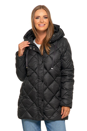 KURTKA DAMSKA PIKOWANA z Kapturem Przejściowa na Jesień Wiosnę MORAJ