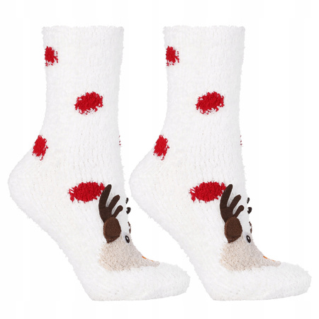 Ciepłe SKARPETY ŚWIĄTECZNE Renifery PREZENT NA ŚWIĘTA MORAJ 2-PAK