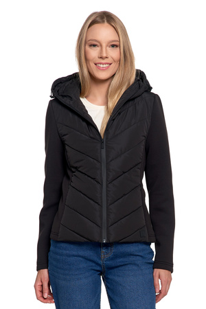 KRÓTKA KURTKA DAMSKA PRZEJŚCIOWA Z KAPTUREM NA JESIEŃ CIEPŁA MORAJ