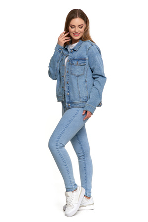 JEANSOWA KURTKA DAMSKA KLASYCZNA JEANS MODNA STYLOWA PRZEJŚCIOWA MORAJ