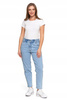 Spodnie Jeansowe Damskie Mom Fit Wysoki Stan Luźne Modne Jeansy MORAJ 