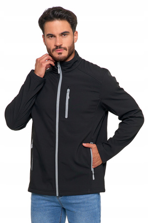 Kurtka SOFTSHELL Męska Przejściowa Wiatroszczelna bez kaptura MORAJ