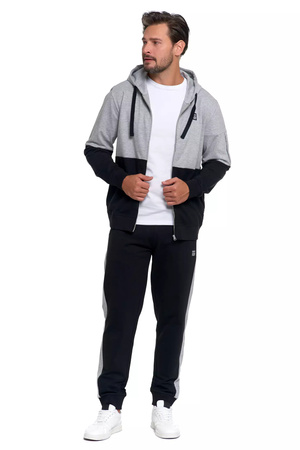 BLUZA MĘSKA DRESOWA Z KAPTUREM NA ZAMEK KLASYCZNA ROZPINANA MORAJ