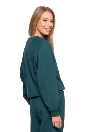 OCIEPLANA BLUZA DAMSKA Z HAFTEM LUŹNA KLASYCZNA CIEPŁA MORAJ