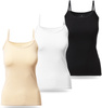 Zestaw 3 szt. Podkoszulek Gładkich Damskich Tank Top na Ramiączkach MORAJ 