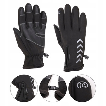 Rękawiczki męskie zimowe dotykowe sportowe Moraj