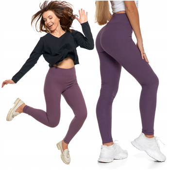 LEGGINSY DAMSKIE Waflowana Struktura Wysoki Stan Getry Kryjące MORAJ