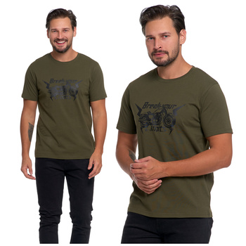 T-SHIRT MĘSKI Z KRÓTKIM RĘKAWEM GŁADKA KOSZULKA BAWEŁNIANA BLUZKA MORAJ
