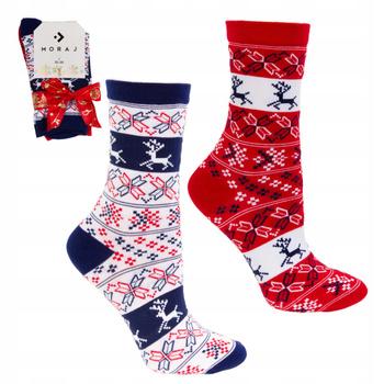 Skarpetki Świąteczne Moraj 2 pary PREZENT