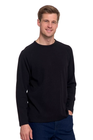 KOSZULKA MĘSKA Z DŁUGIM RĘKAWEM LONGSLEEVE STRUKTURA MODNY MORAJ