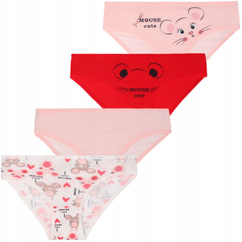 MAJTKI DZIEWCZĘCE Figi Dziecięce Myszka Kolorowe Klasyk MORAJ 4 szt.