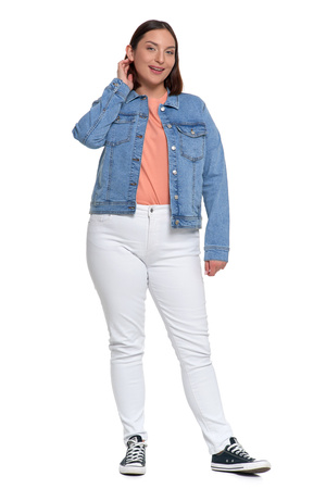 JEANSOWA KURTKA DAMSKA KLASYCZNA JEANS MODNA STYLOWA PRZEJŚCIOWA MORAJ