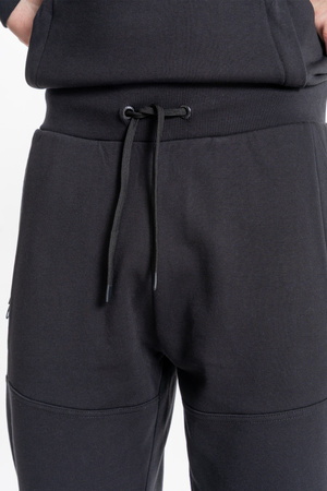 CIEPŁE SPODNIE DRESOWE MĘSKIE JOGGERY ZE ŚCIĄGACZAMI OCIEPLANE MORAJ