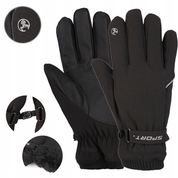 RĘKAWICZKI MĘSKIE Ciepłe Rękawice Do Ekranów Dotykowe Ocieplane MORAJ