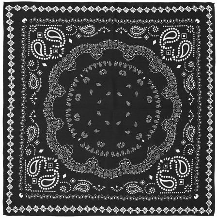 Duża BANDANKA Damska Czarna Chusta Apaszka na Szyję Chustka na Włosy MORAJ